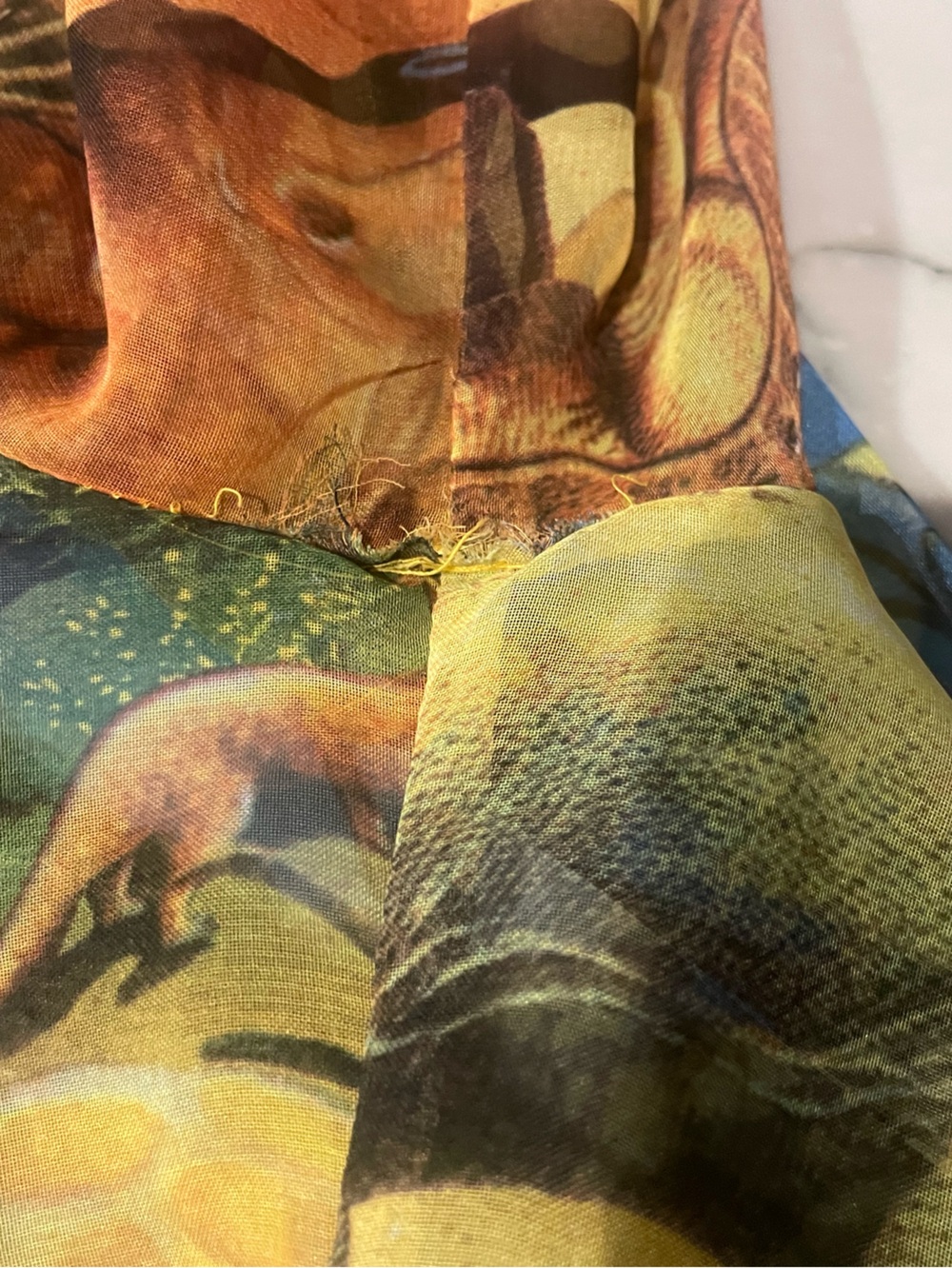 Women’s NICOLE MILLER Vintage Dinosaur Print Button up Shirt-Small - Picture 8 of 8